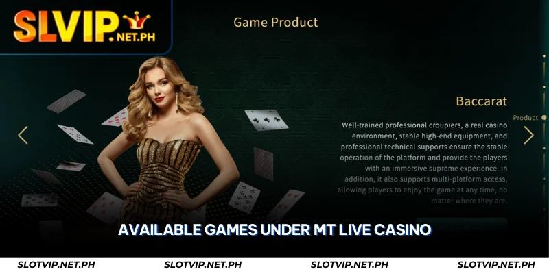 MT Live at SLOTVIP – Real Casino Thrill in Real-Time 2 available games under mt live casino